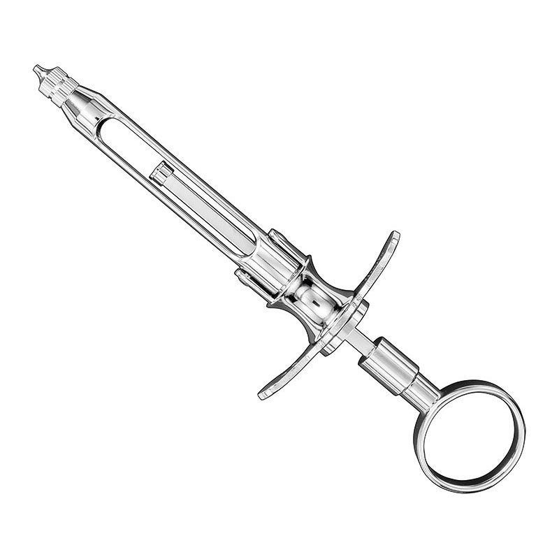 Ointment syringe, ring handle